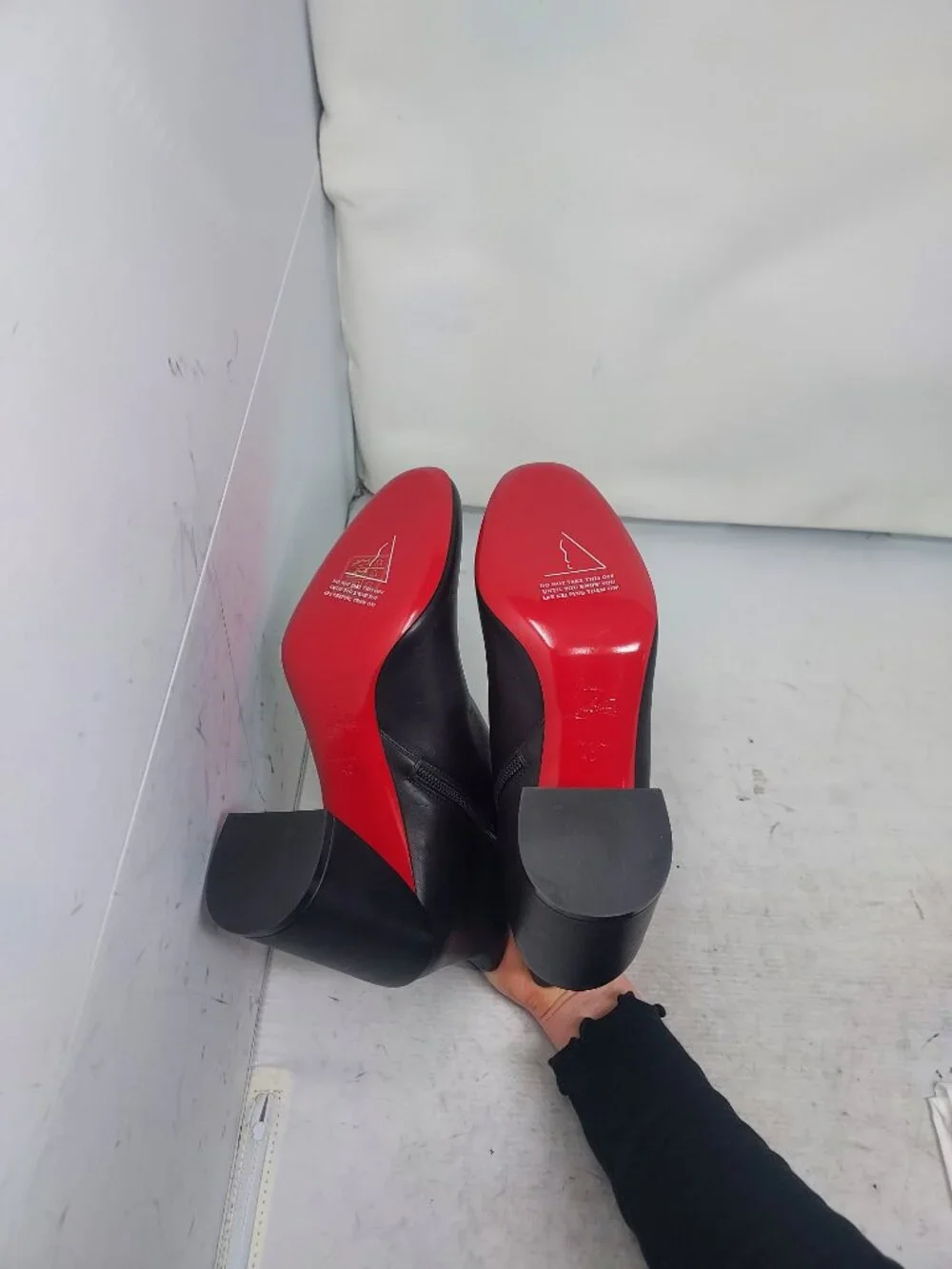 Christian Louboutin Black Turela Leather Ankle Boot
